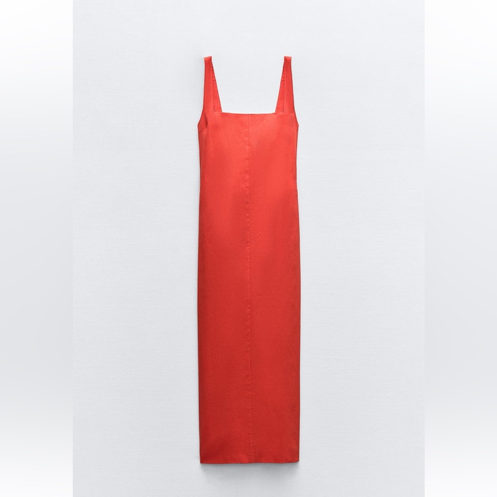 NWT Zara Red Midi Dress